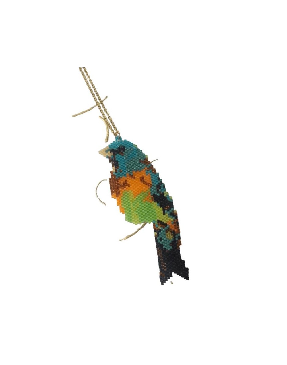 Dije pájaro tropical 
