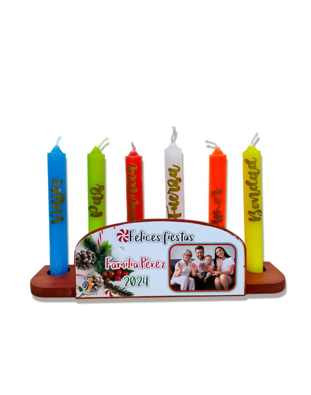 Portavelas personalizado día de las velitas