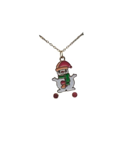 Set de collar y aretes diseño navidad