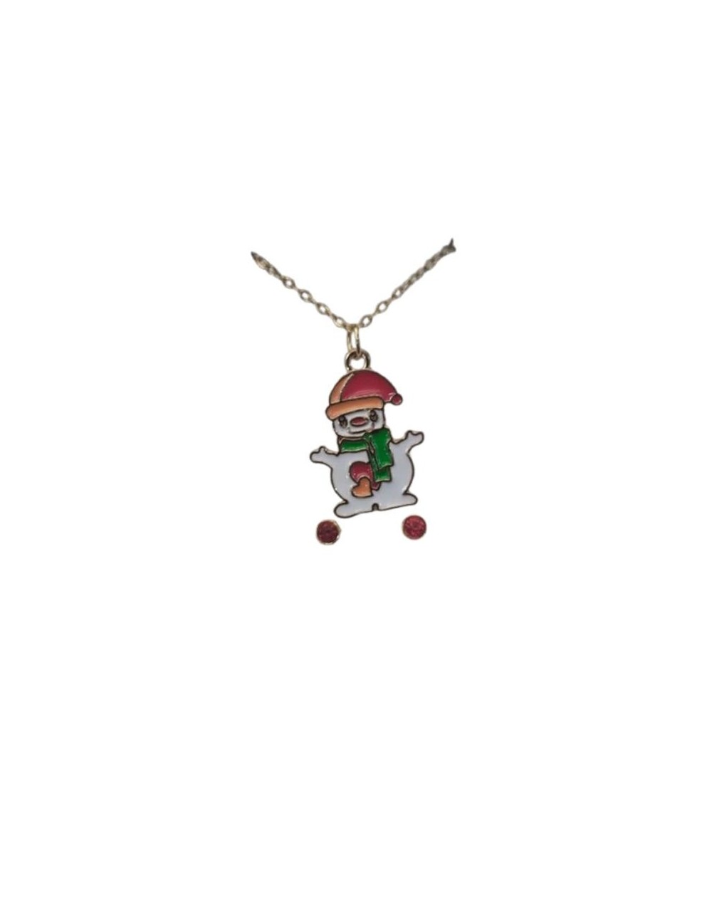 Set de collar y aretes diseño navidad