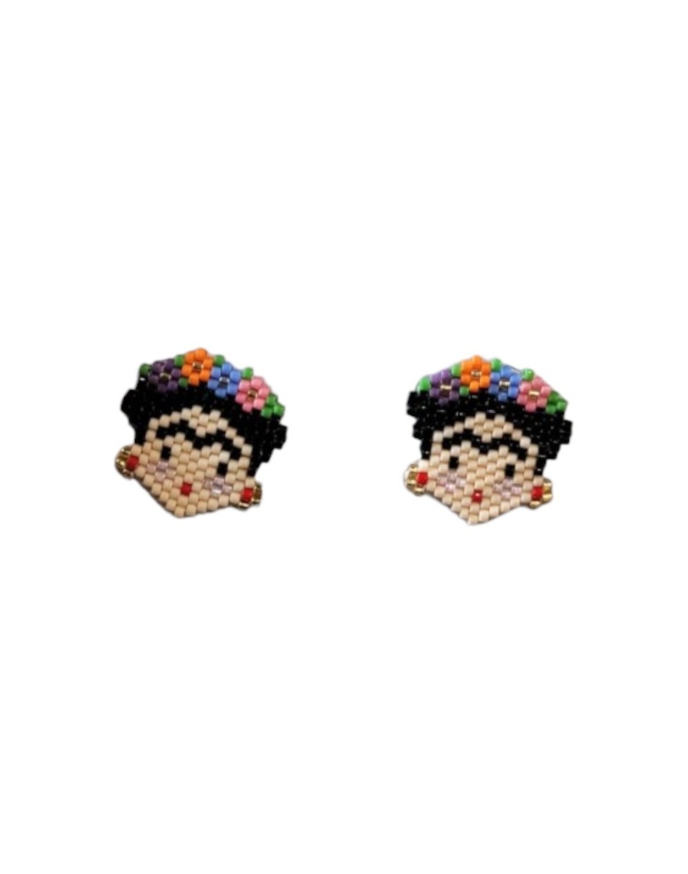 "Aretes Frida en Miyuki: Joyería Artística Hecha a Mano