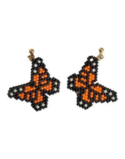 "Aretes Mariposas Monarca en Miyuki: Joyería Ecoturistica Única"