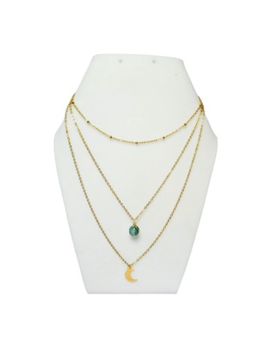 "Collar Triple Dorado