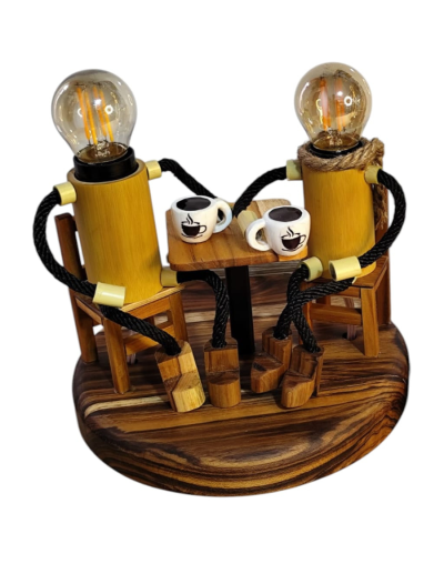 Lampara de mesa café para dos