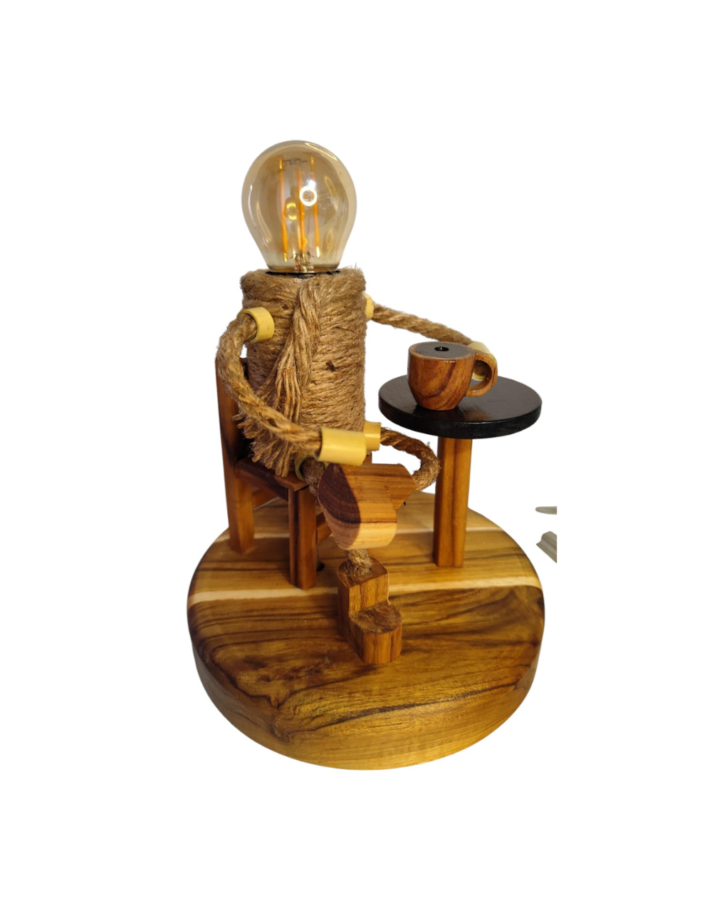 Lampara de mesa café para uno