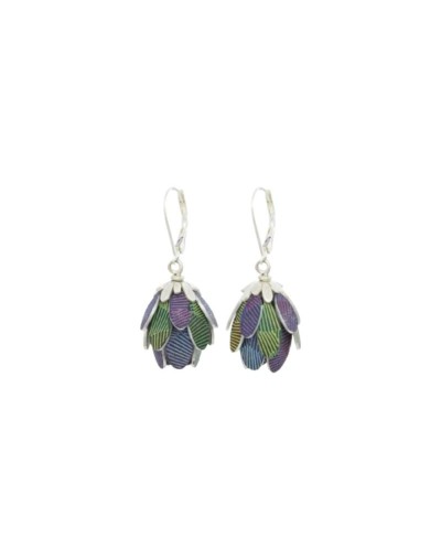 Aretes pequeños colibrí en flor - patrones