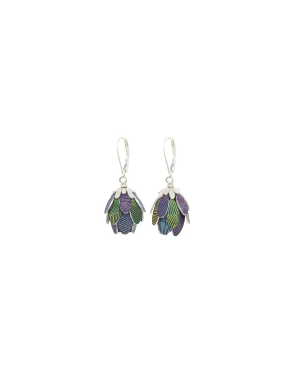 Aretes pequeños colibrí en flor - patrones