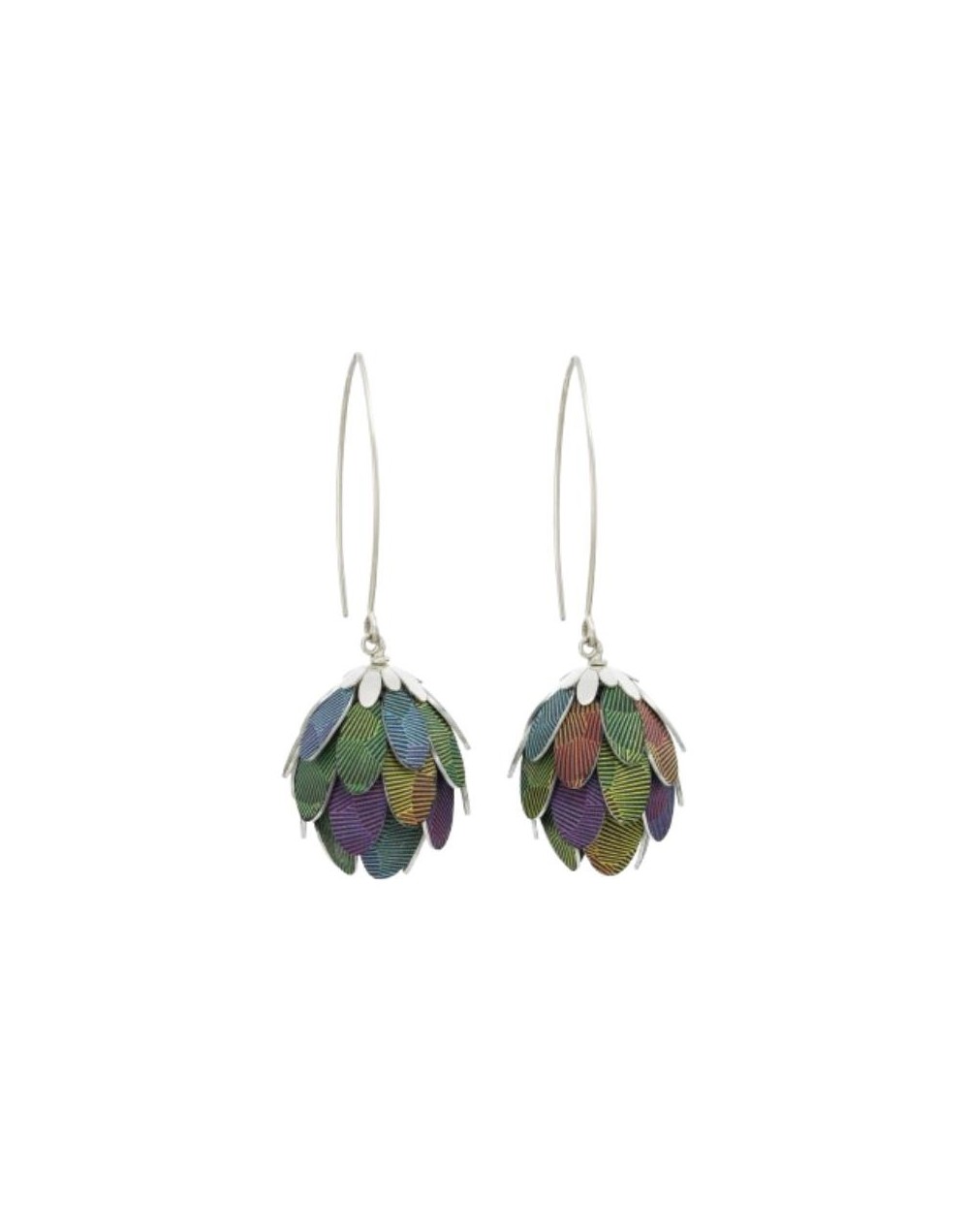 Aretes grandes colibrí en flor - patrones
