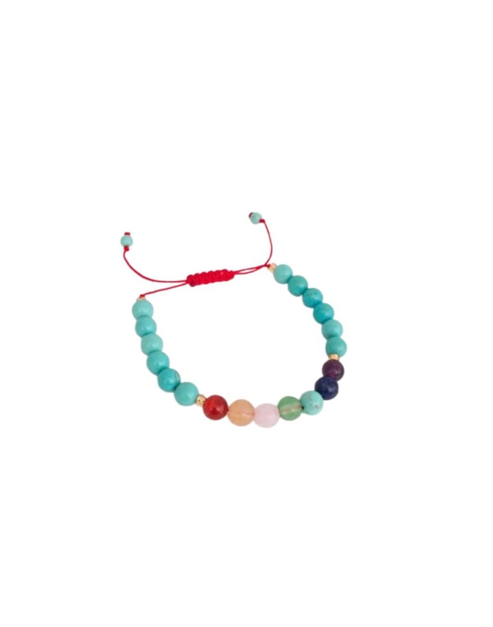 Pulsera  7 Chakras cuarzo Turquesa