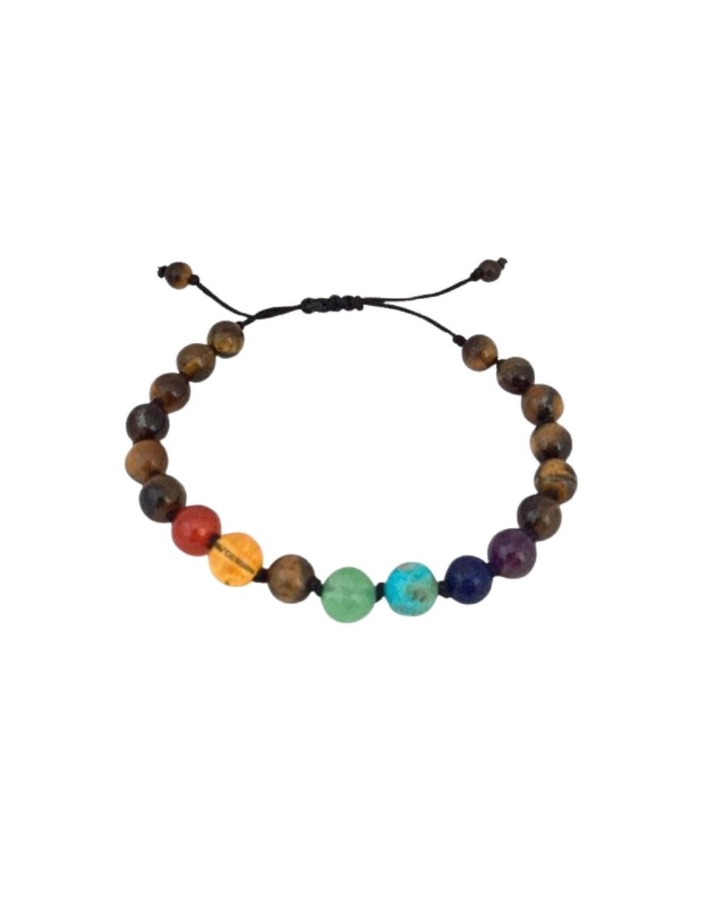 Pulsera  7 Chakras cuarzo Ojo de tigre