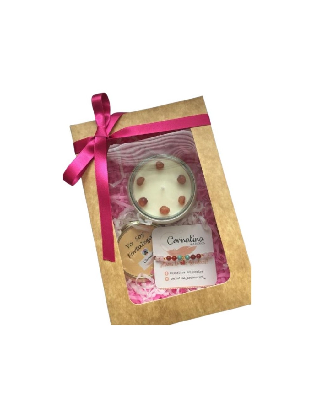 Kit de vela aromatizada cuarzo cornalina