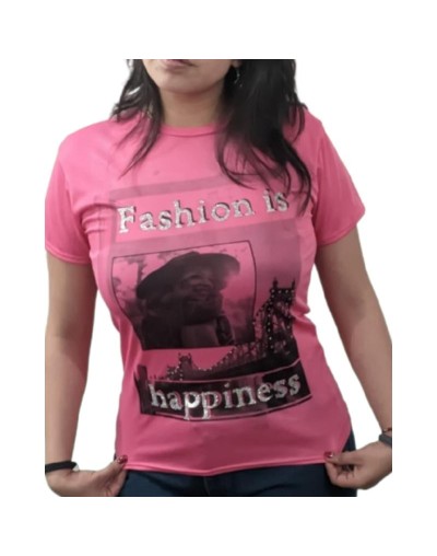 Camiseta  personalizada  Fashion is Happiness