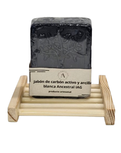 Jabón de Carbón y Arcilla Blanca – Purifica, Regula y Combate el Acné