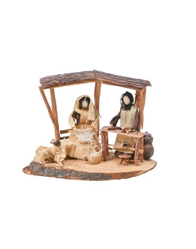Pesebre grande elaborado en hoja de amero