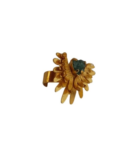 Anillo  Alas Corazón  Esmeralda 