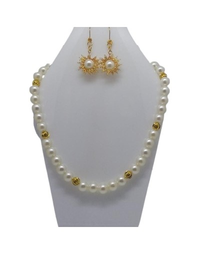 Silueta de sol y perlas