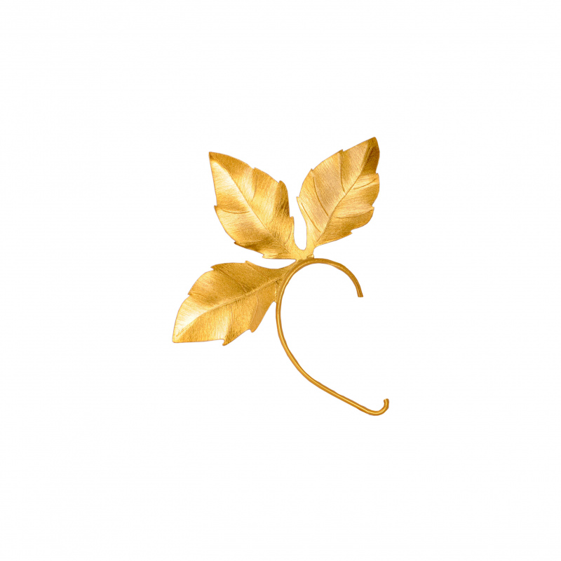 Ear cuff hojas doradas