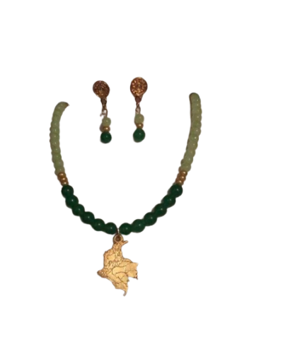 Juego collar y aretes precolombino