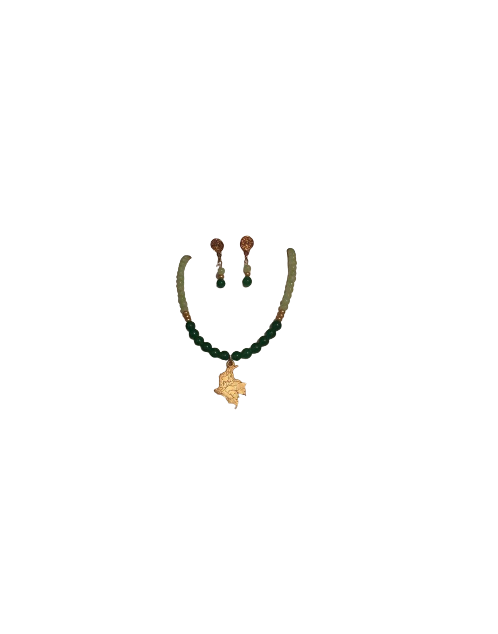 Juego collar y aretes precolombino