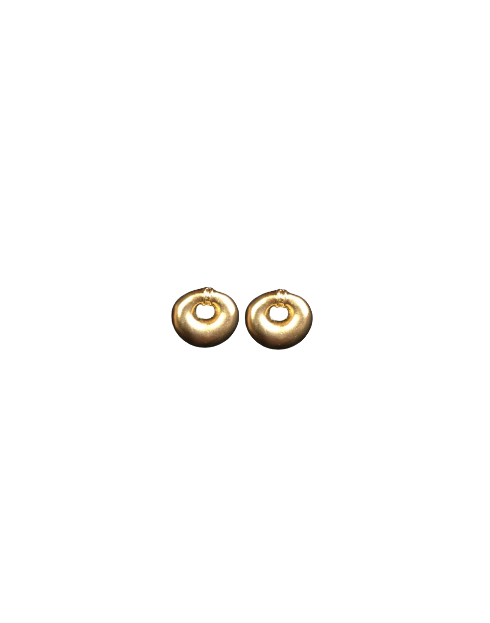 aretes topo  precolombinos en baño de oro de 24k