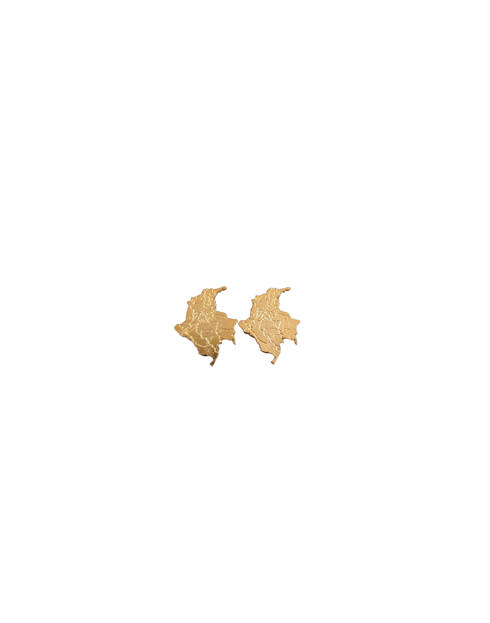 aretes topo precolombinos baño de oro de 24k