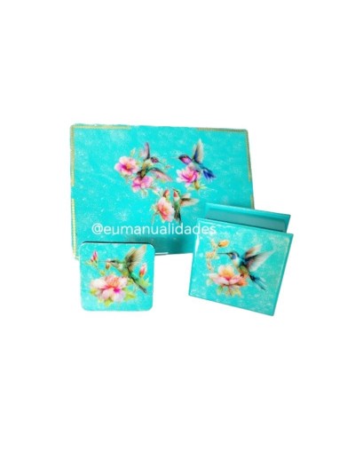 Juego flores de colibríes
