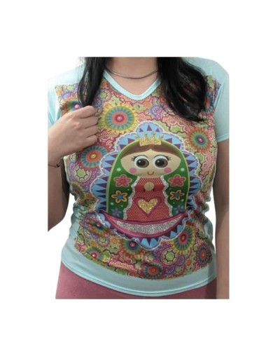 Camiseta  personalizada  virgencita Guadalupana