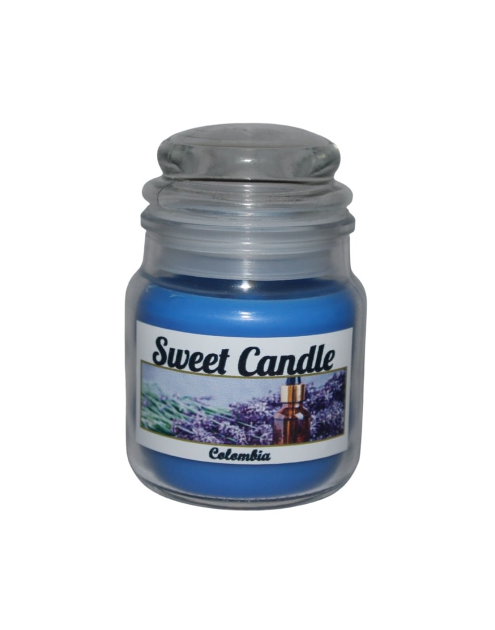 "Compra Velas de Lavanda en Tapa de Vidrio Azul - Calidad Superior y Aroma Duradero | TuTiendaDeVelas"