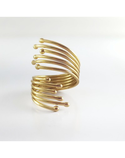Anillo pistilo dorado