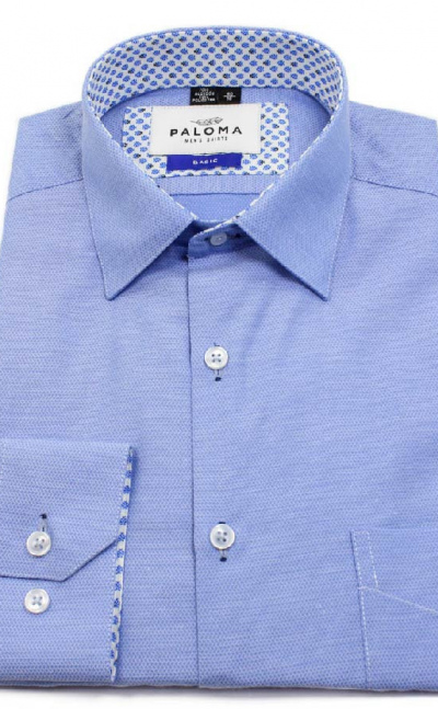 Camisa para hombre azul clara diseño mini rombo perdomo-4-7800