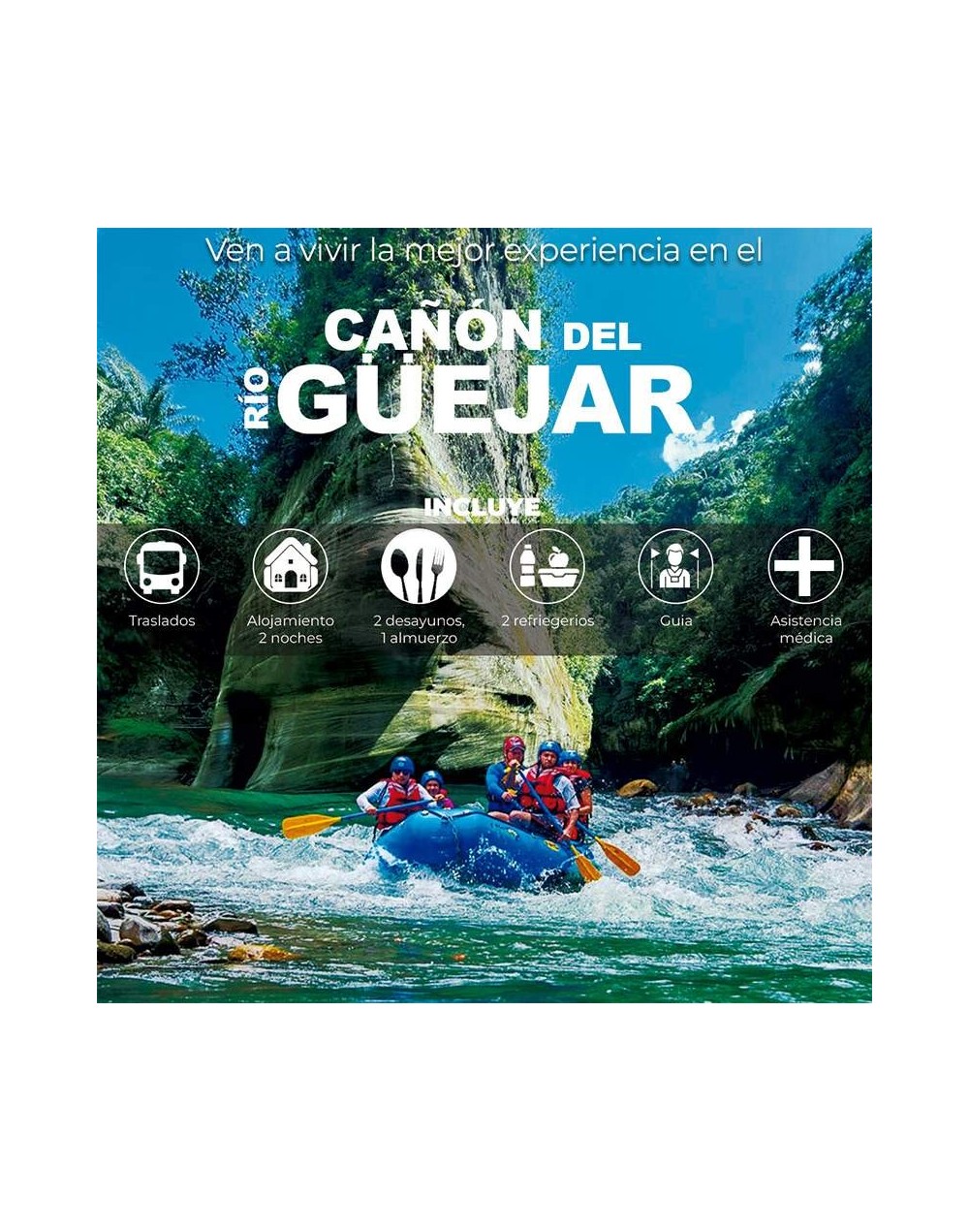 Vive la mejor experiencia en el cañón del guejar