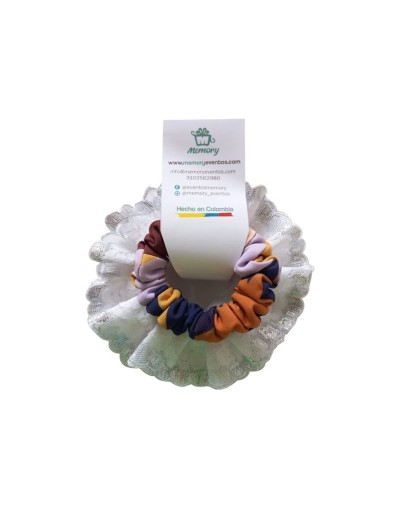 Duo scrunchies, moñas, ligas, bambas para cabello