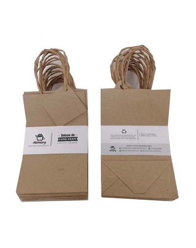 12 Bolsas kraft multiusos