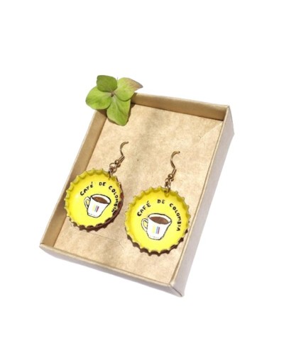 Aretes Café de Colombia
