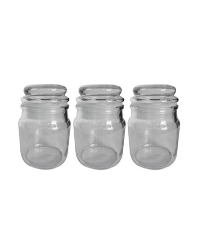 12 Envases multiusos con tapa de vidrio cierre a presión-85ml
