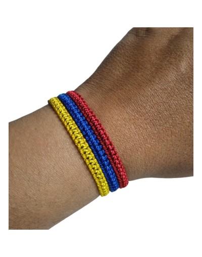 BRAZALETE BANDERA COLOMBIA  DOCENA