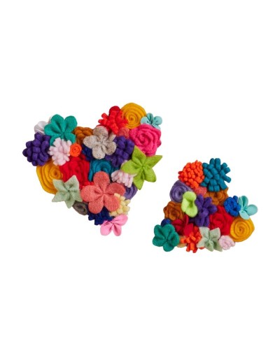 Prendedor Corazón Popurrí Floral