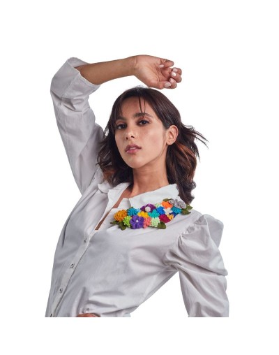 Prendedor Cuello Popurrí Floral