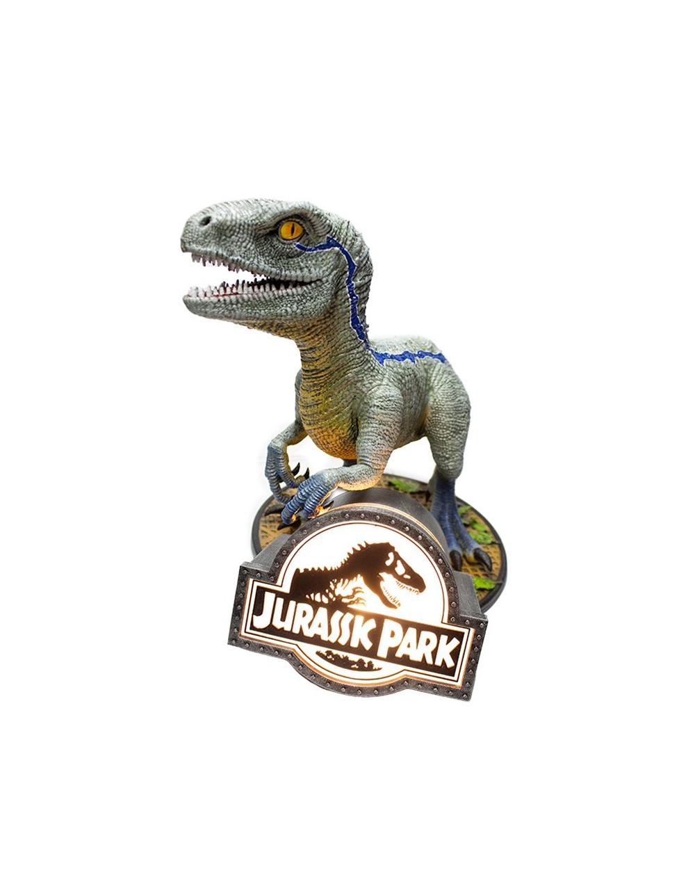 Lámpara jurassic park dinosaurio blue
