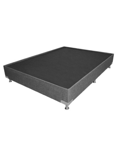 Combo base cama + cabecero + colchón resortado semifirme doble