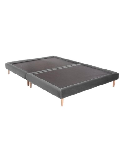 Combo base cama + cabecero + colchón resortado semifirme doble