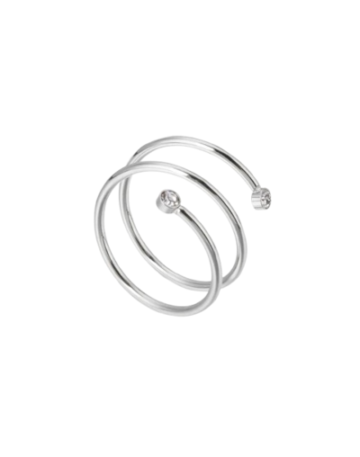 Anillos espiral plateado