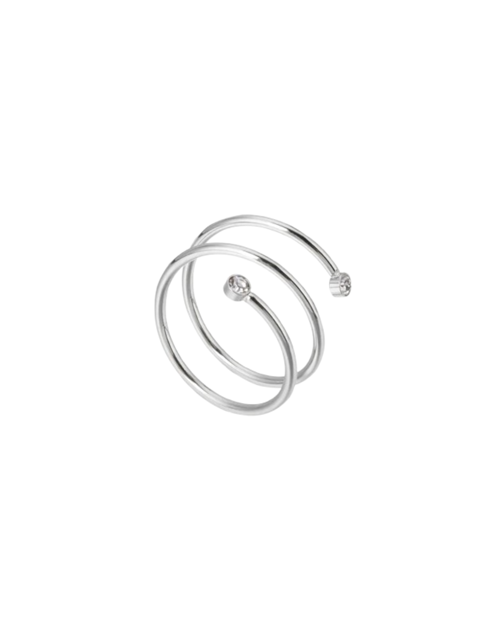 Anillos espiral plateado