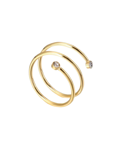 Anillos espiral dorado