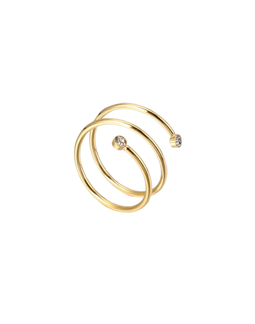 Anillos espiral dorado