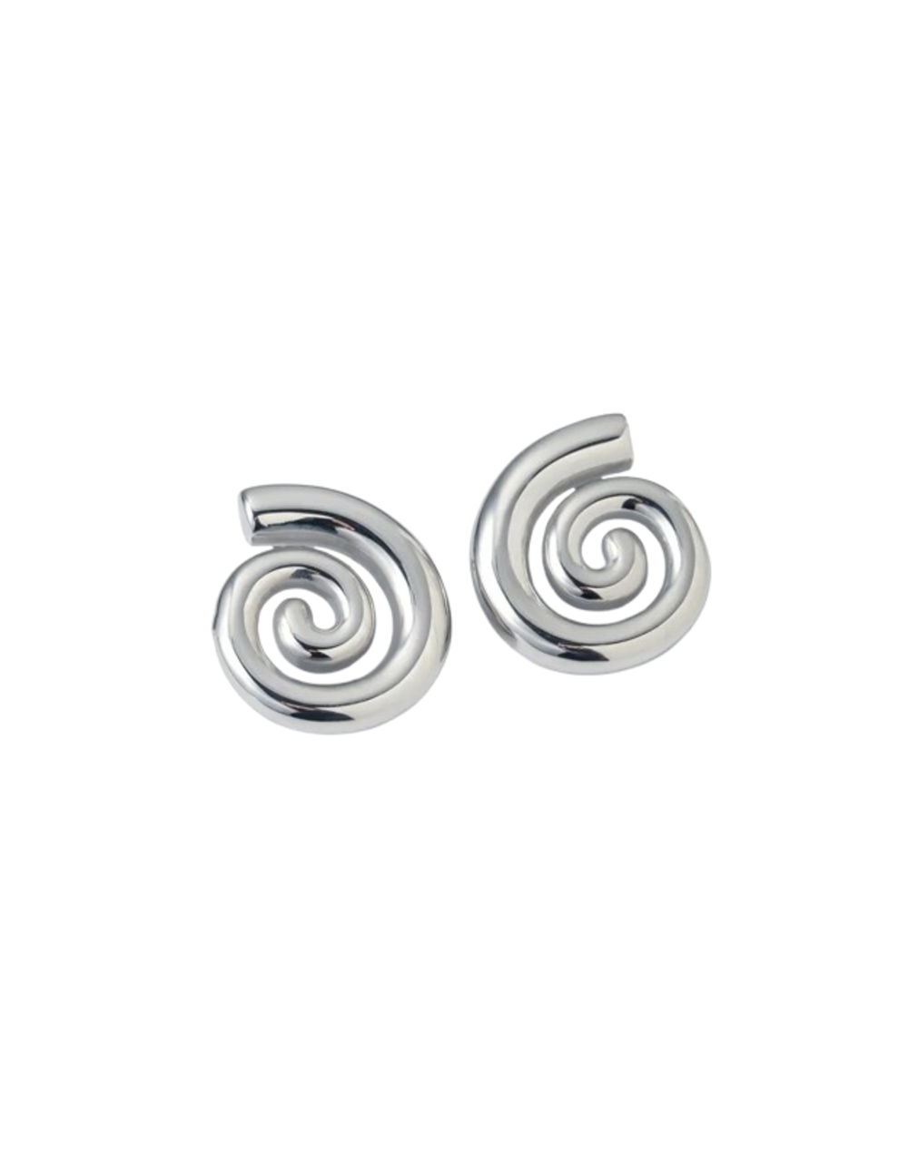 Arete espiral plateado