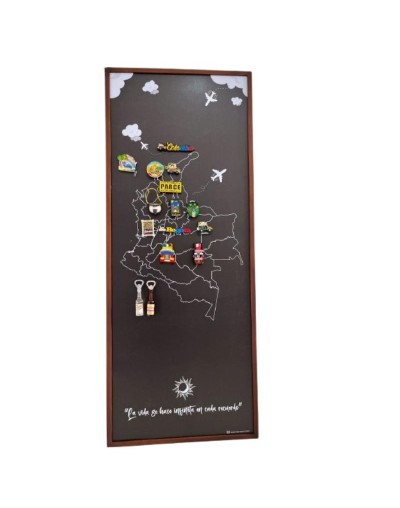 Cuadro magnético decorativo Karmene 1.50x50 Fondo Negro
