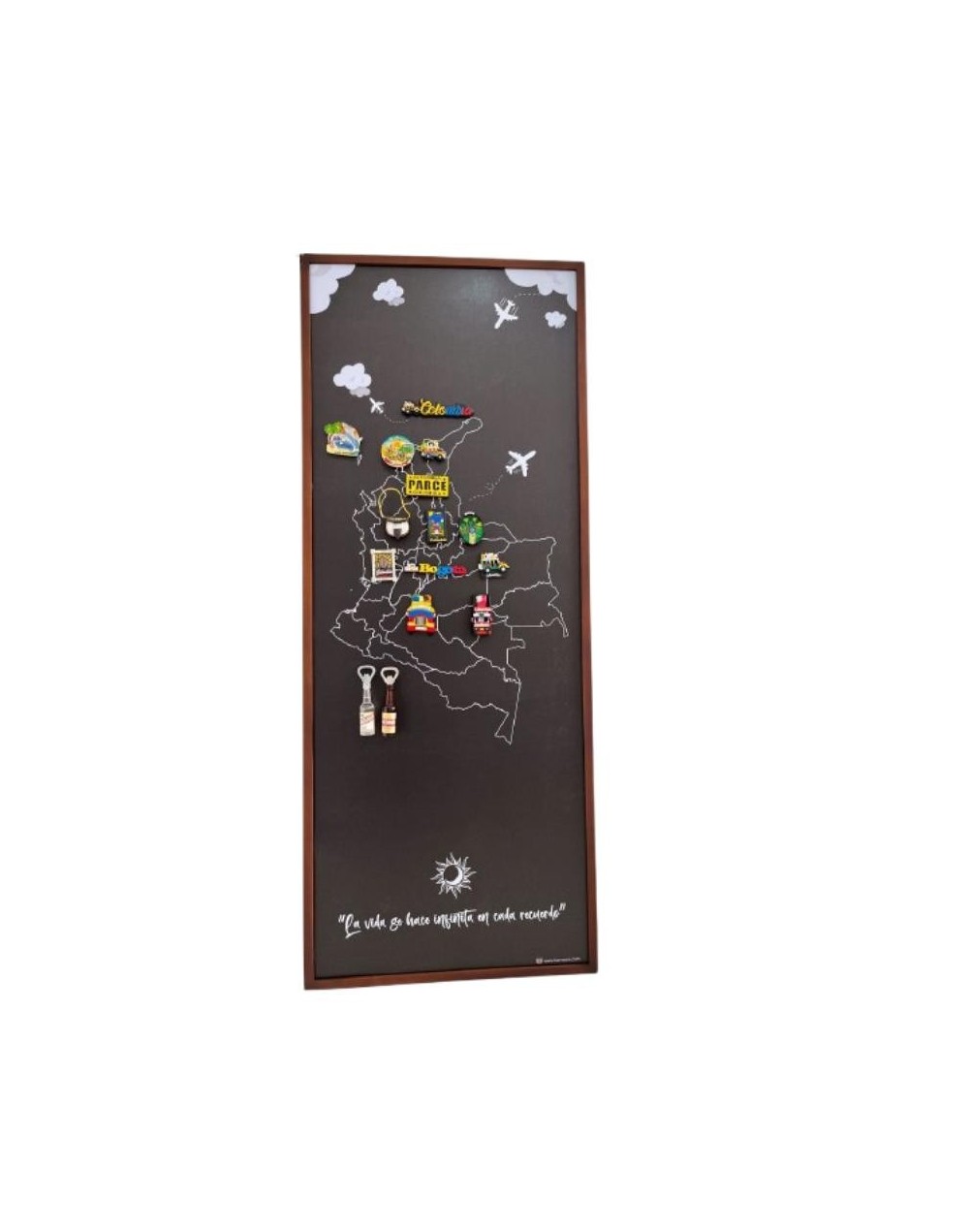 Cuadro magnético decorativo Karmene 1.50x50 Fondo Negro