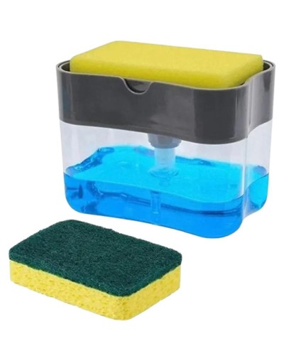 Dispensador De Jabón Líquido Lavaplatos Con Esponja Cocina