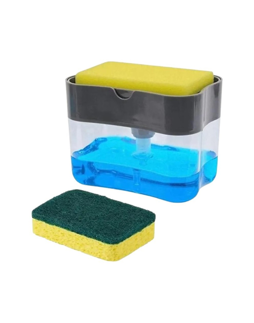 Dispensador De Jabón Líquido Lavaplatos Con Esponja Cocina